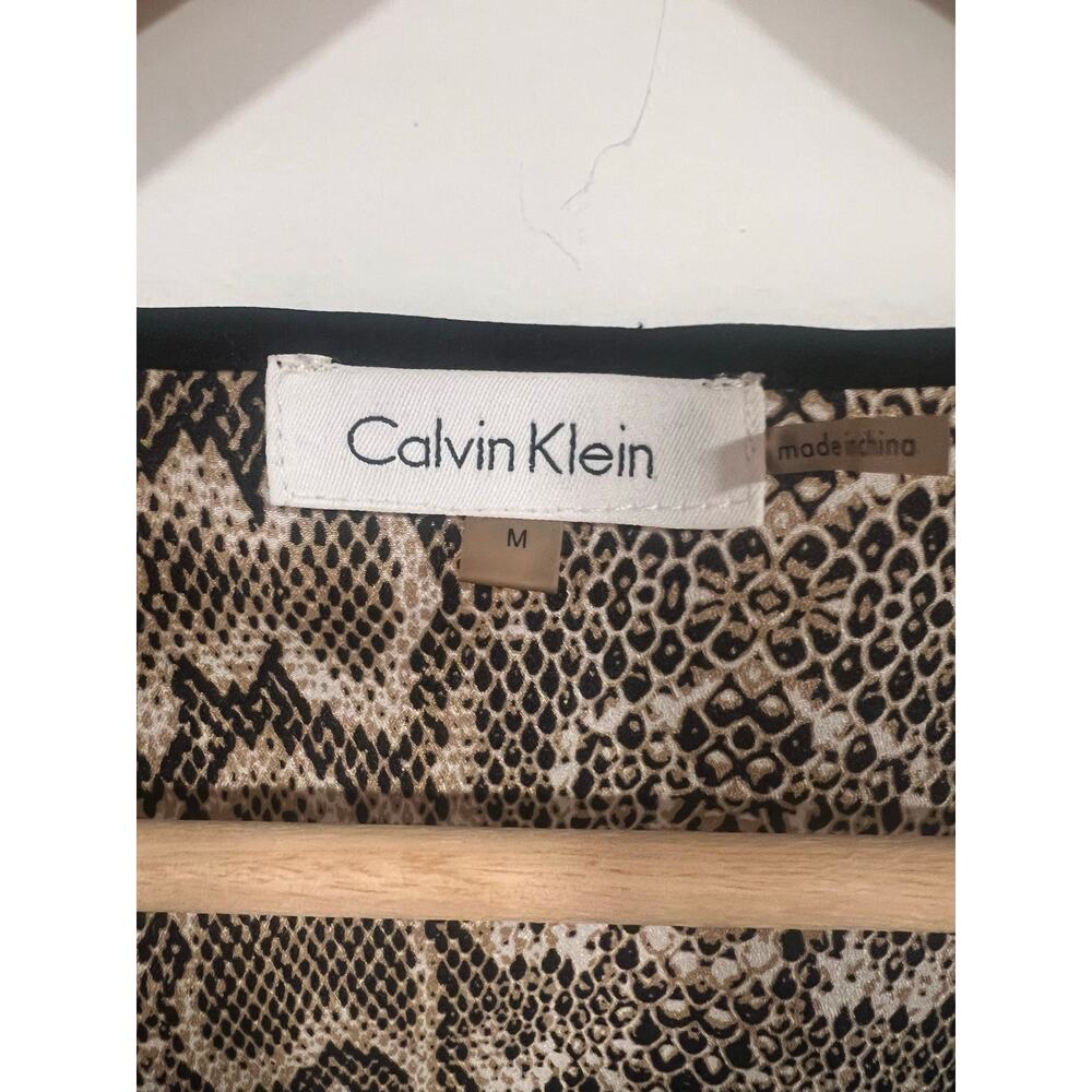 Calvin Klein Python Print Mixed Media Top Bold Mo… - image 4